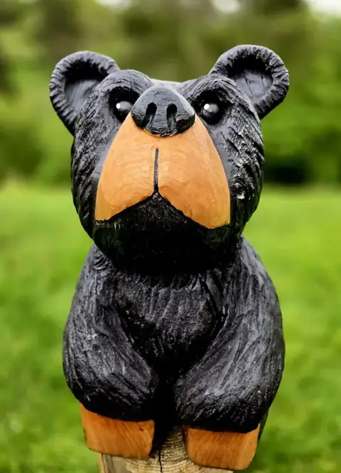 Bearington the Bear, hand carved bear carving