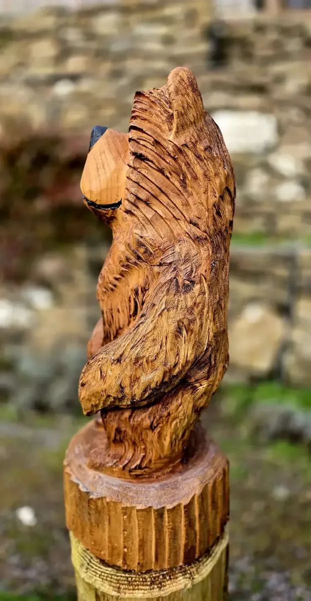 Benny the Bear hand carved bear