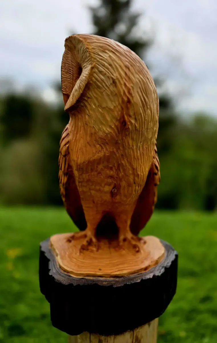 Charlie the Barn Owl hand carved owl
