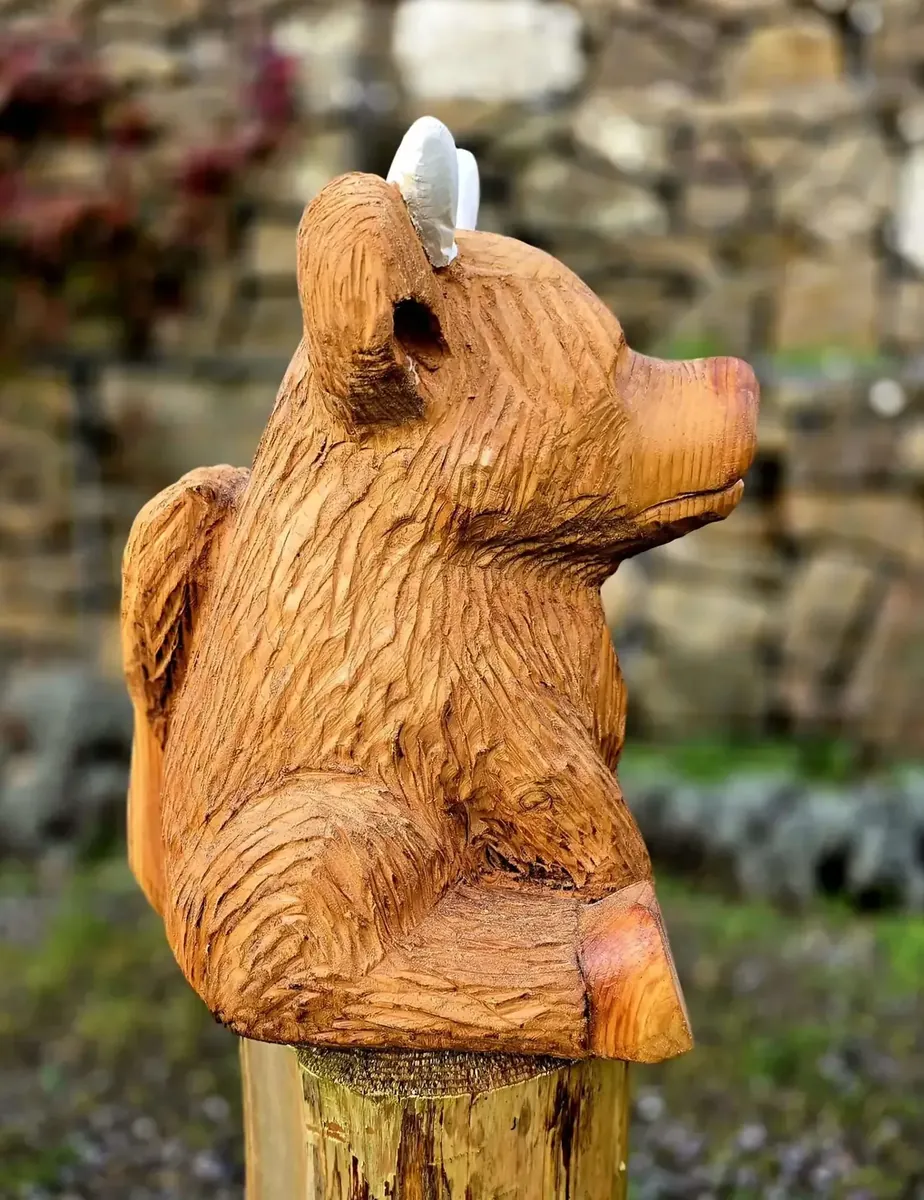 Daisy the baby Highland Cow hand carved highland cow