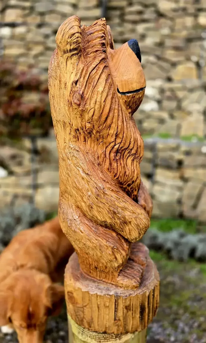 Doodle the Bear hand carved bear