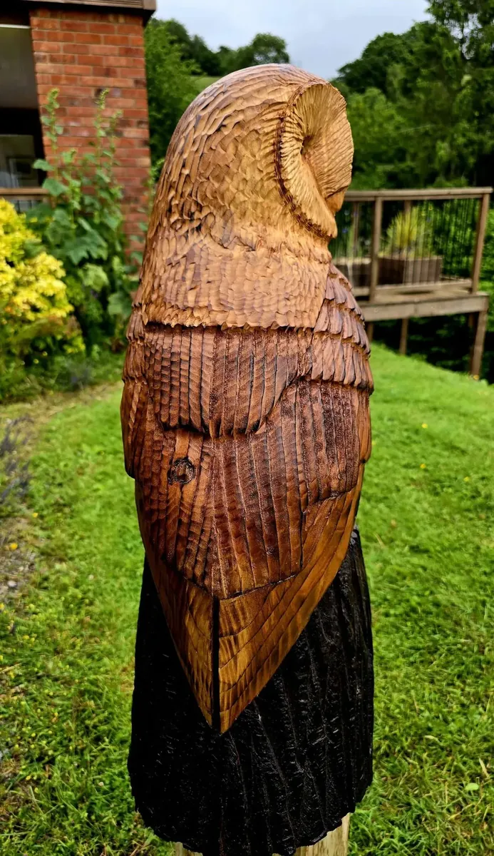 Elvis the Barn Owl hand carved owl