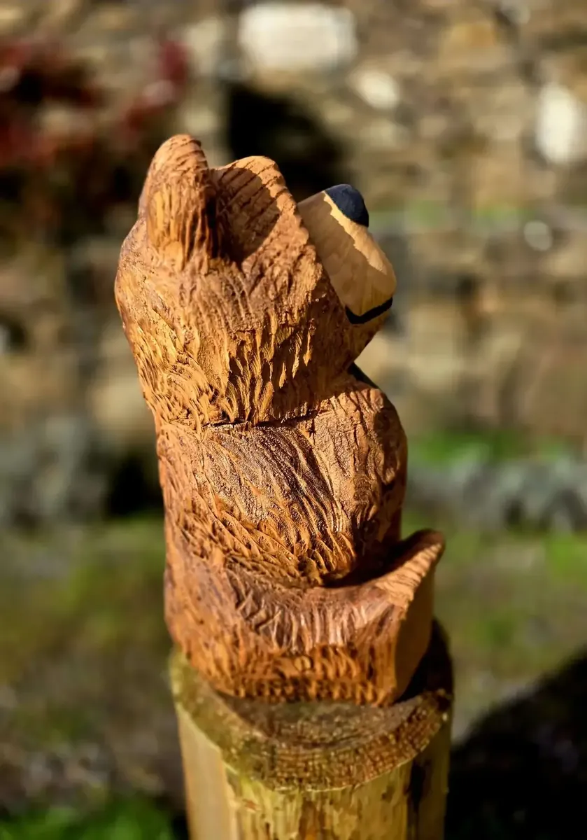 Jasper the Heart Bear hand carved bear