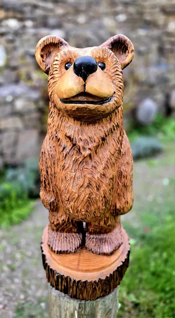 Nigel the Bear, hand carved bear carving