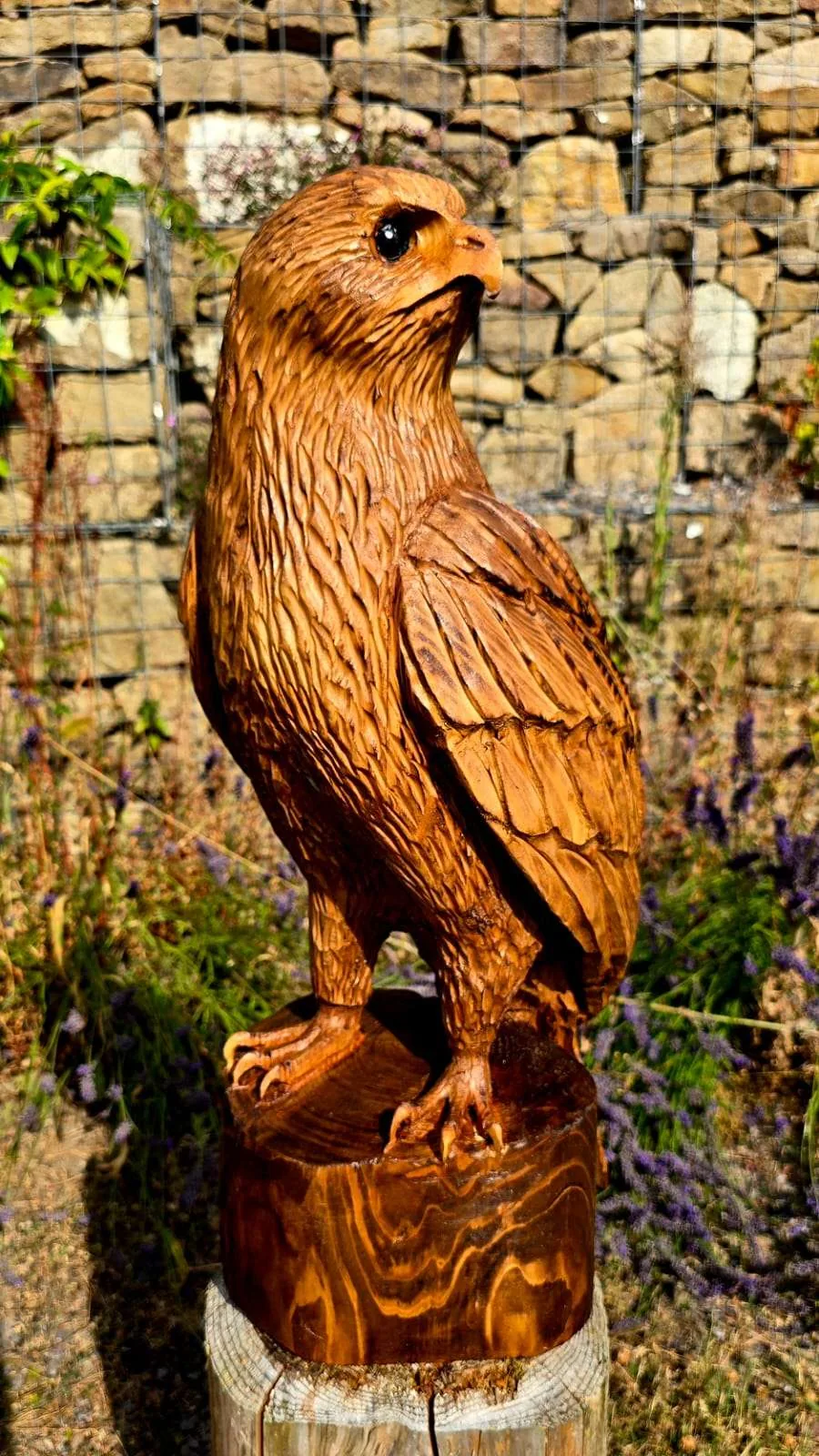 Nimbus the Buzzard, hand carved buzzard carving