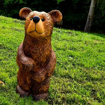 Rowan the Bear, hand carved bear carving
