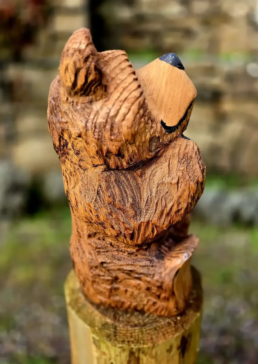 Sprocket the Bear hand carved bear