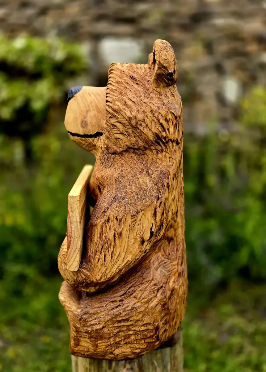 Tinker the Welcome Bear hand carved bear
